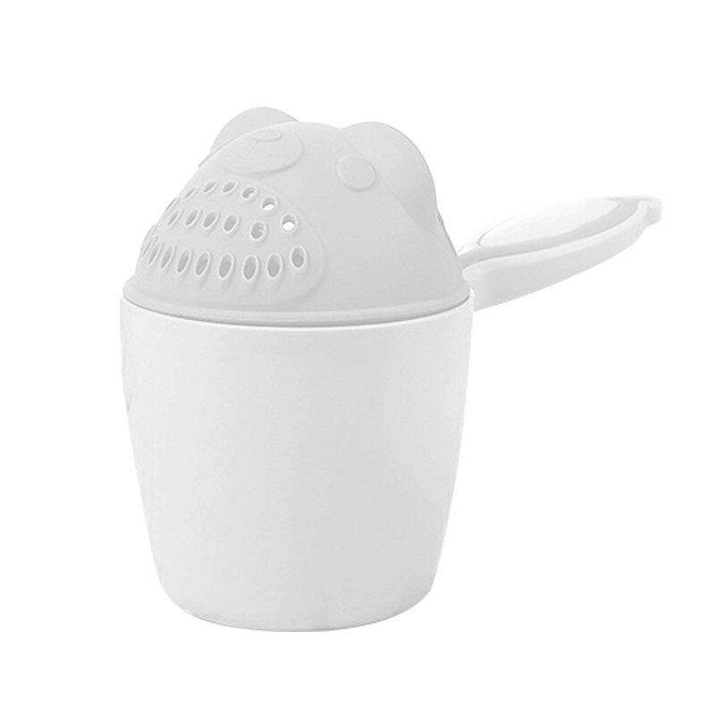 Bonitos gorros de baño de dibujos para bebé, taza de champú para niños, cucharas de baño para Baby Shower, taza de pelo para lavado de niños, herramienta de baño para niños: Black