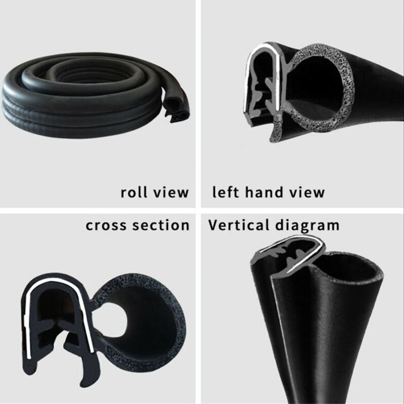 Replacement Car Sealing Strip Black 300cm Accessory Moulding Trim Edge