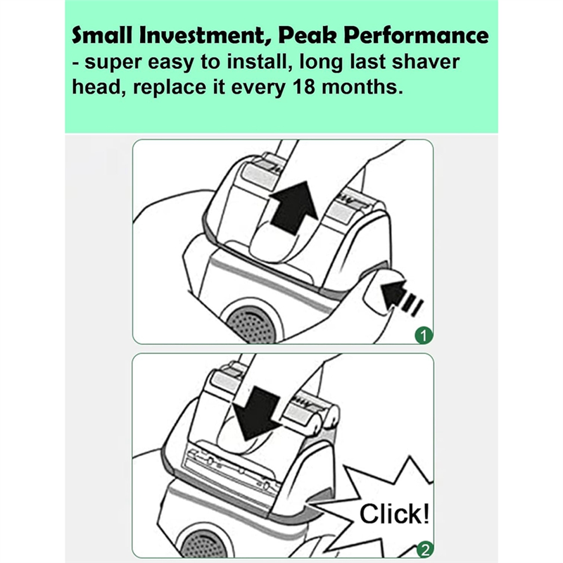 Series 5 Replacement Head 52S For Braun Electric Shaver,S5 Wet And Dry Replacement Head Foil And Cutter 5190Cc 5090 5020B64B