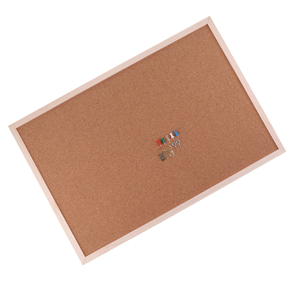 Cork Board Bulletin Board, Cork Notice Board 100% Wood Framed, Mounting Hardware