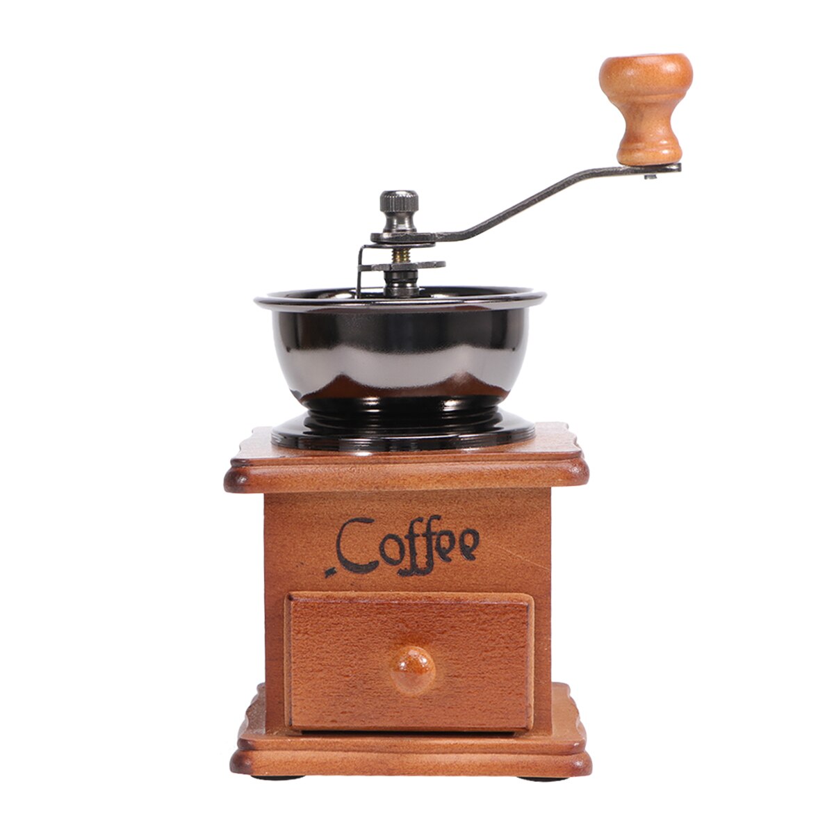 Holz Kaffeemühle Haushalt Hand Kurbel Kaffee Mühle Manuelle Kaffee Hersteller Küche Kaffee Zubehör für Heimat Einkaufen: Default Title