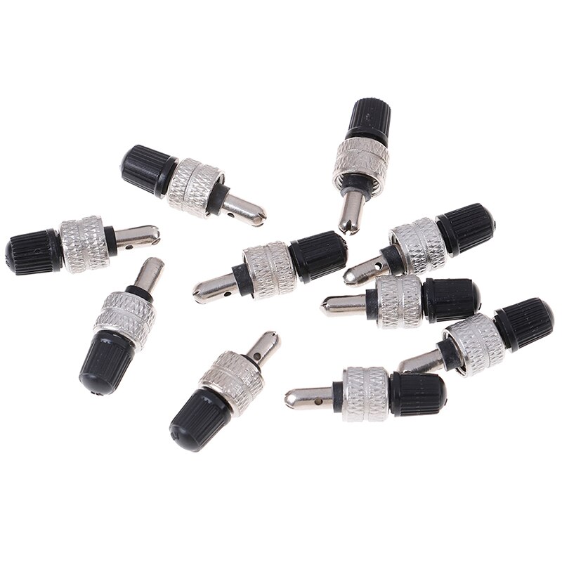 10Pcs Nickel Plated Brass Bike Wheel Tire Valve Core with Cap Bicycle Schrader Valve Ultralight Zinc Alloy MTB Mountain Road