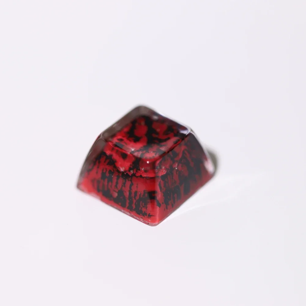 Teclas tridimensionales creativas personalizadas hechas a mano para interruptores Cherry MX, teclado mecánico, teclas de resina de montañas nevadas: Negro