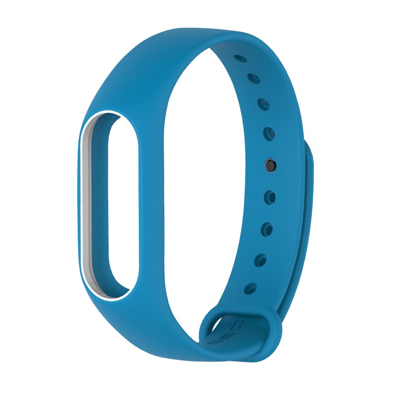 Mijobs Mi Band 2 Strap Silicone Bracelet Wristband Smart Band Accessories wrist mi band2 black Strap for Xiaomi mi band 2 Strap: Blue White