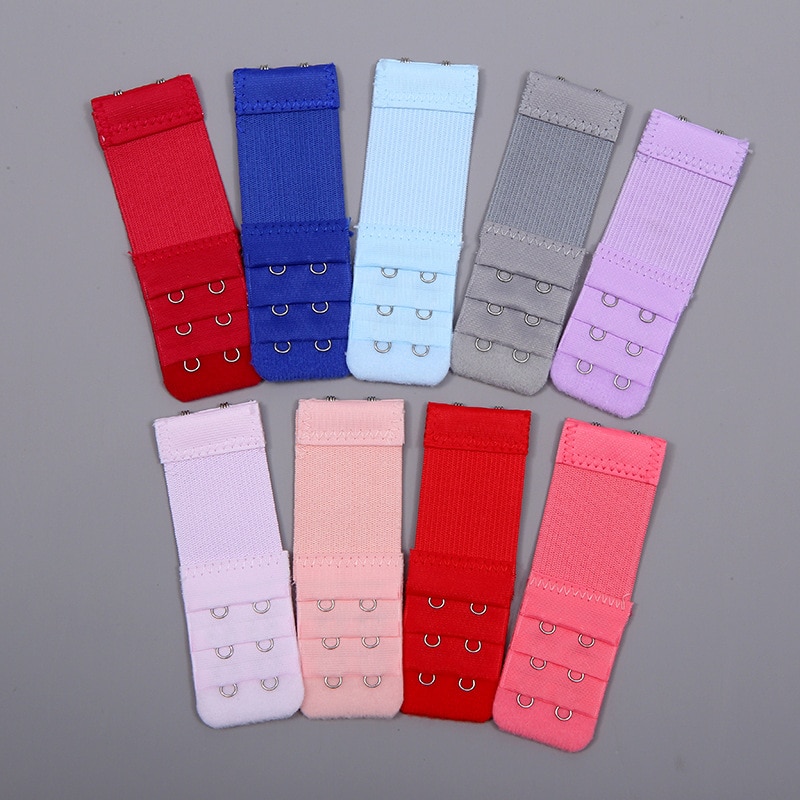 1PC 2 Haken Bh Verlängerung Für frauen Elastische Bh Erweiterung Gurt Haken Clip Expander Einstellbare Gürtel Schnalle Unterwäsche 13 farben