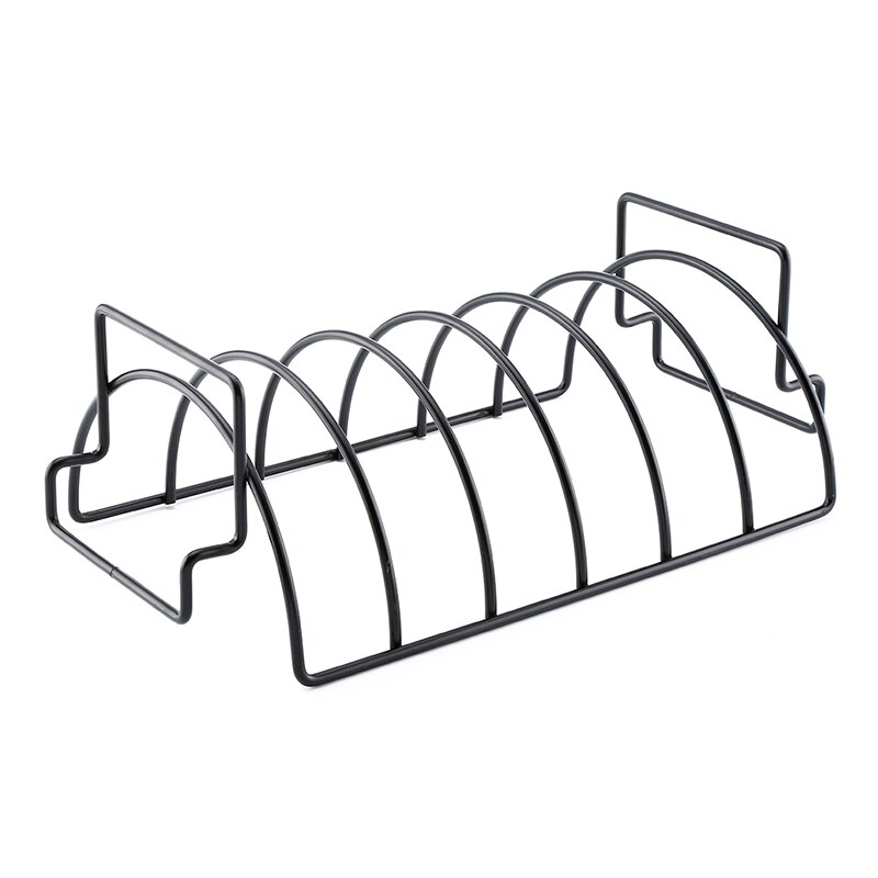 Rib Shelf Barbecue Rib And Roast Rack Non-Stick Chicken Beef Ribs Holder Rack Grilling Basket For Outdoor Picnic Supplies