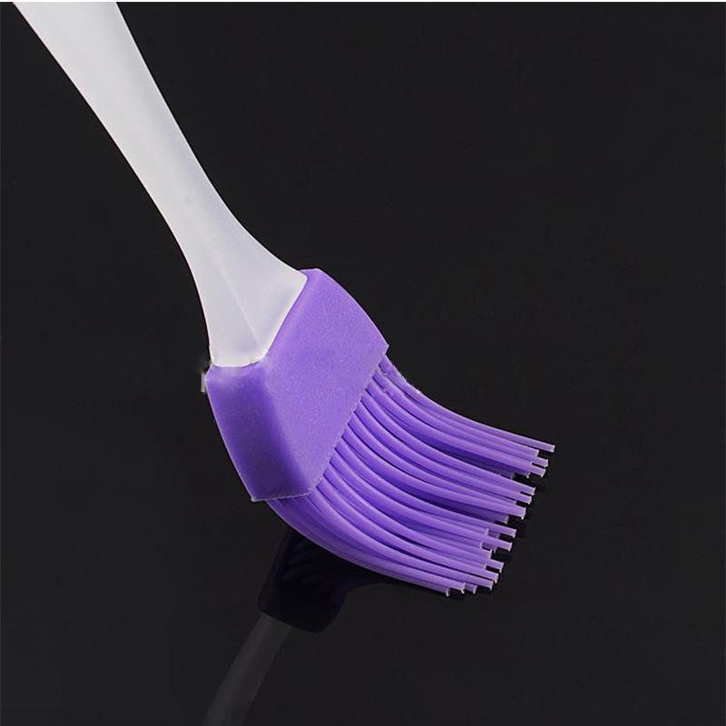 LanLan Food Grade Silicone Brush with Sturdy PP Handle Dessert Mousse Chocolate Ice Cream Pastry Baking Tool Random Color