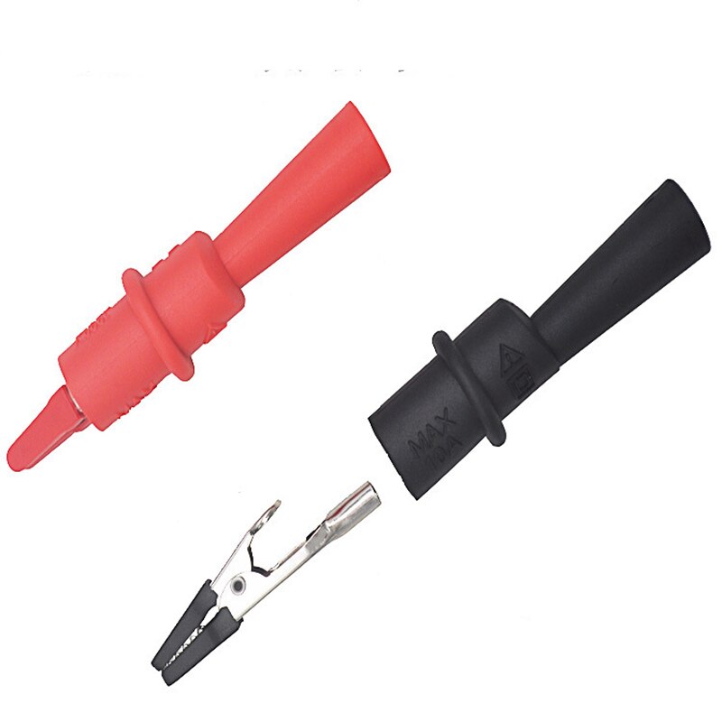 QHTITEC Electrical Multimeter Test Leads Set lantern Tip Test Lead Replaceable Multimeter Probe Test Wire Kit Alligator Clip