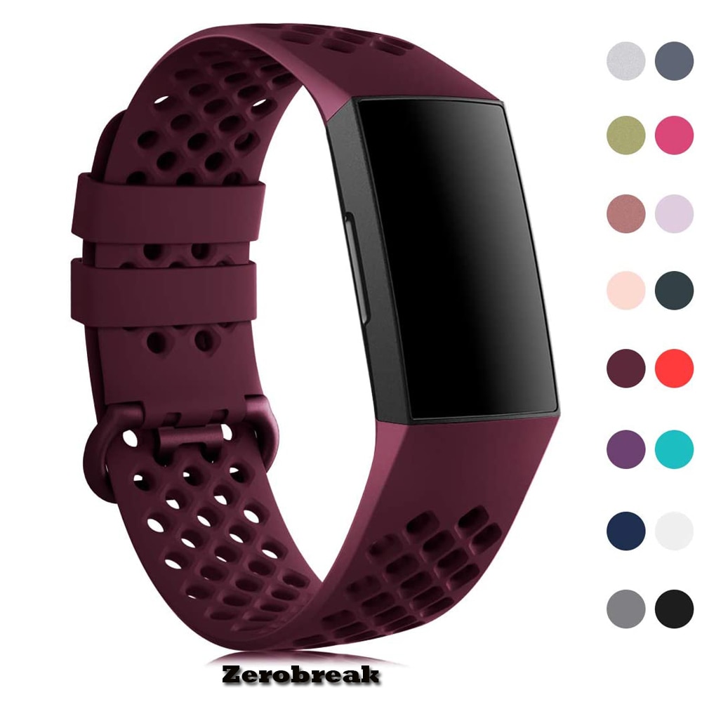 Erstatningsbånd til fitbit charge 3 rem silikonebånd til fitbit charge 4 åndbar urrem til fitbit charge 4/3 bånd