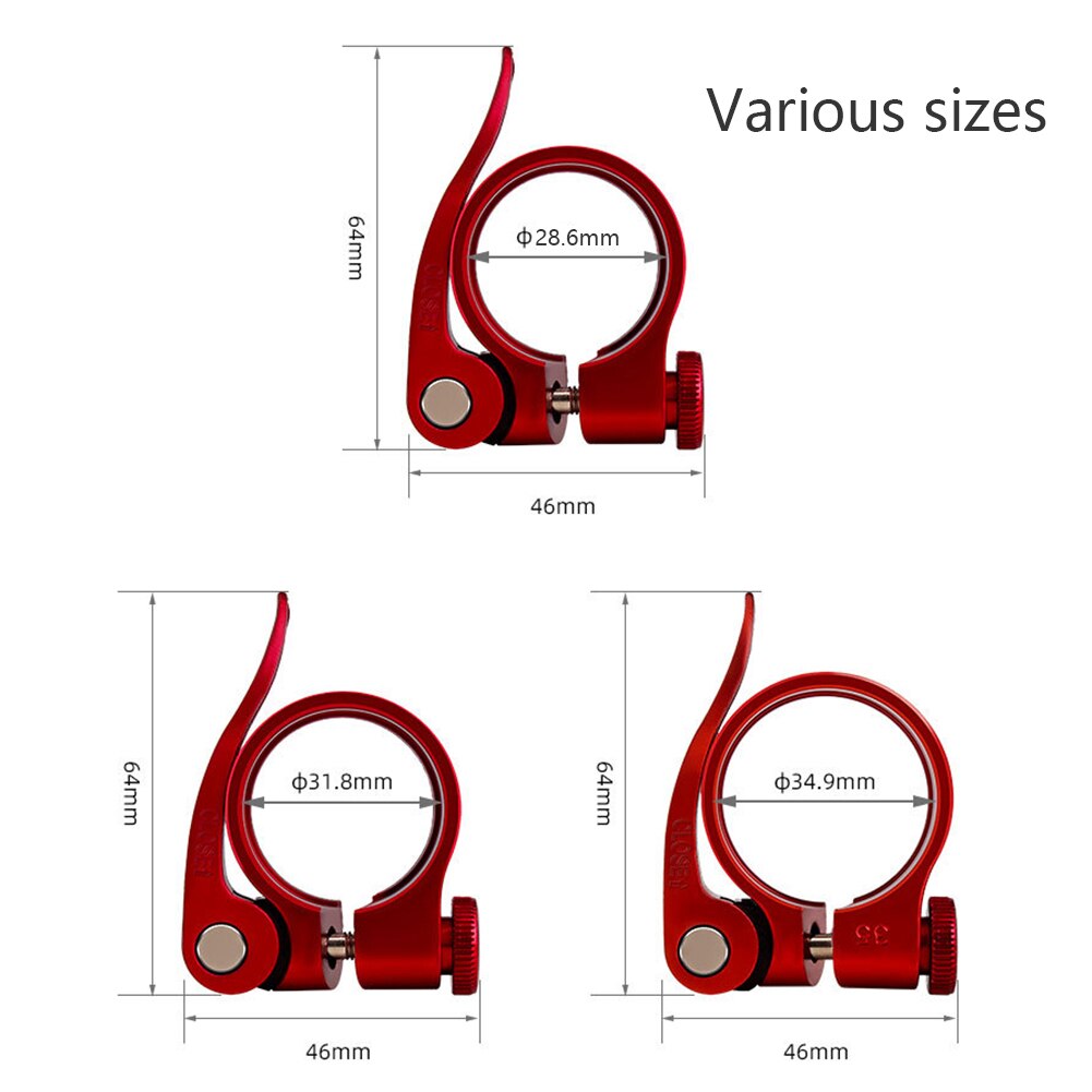 Alloy Bike Seat Clamp Aluminium Quick Release Mountain MTB BMX Road Bike bicycle Seatpost Clamp