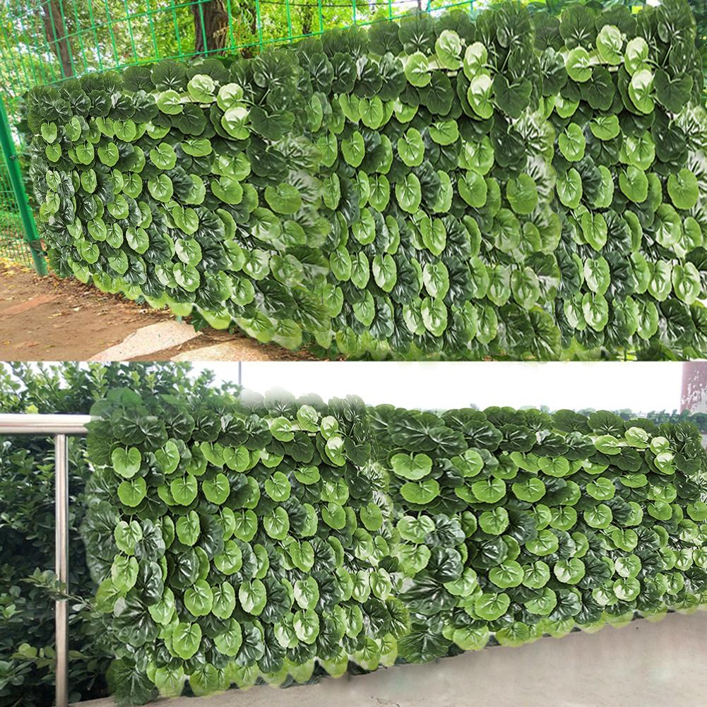 40 x 60cm kunstige blade hæk panel privatliv hegn skærm kunstig have plante hegn hjem indretning grønne baggrund vægge