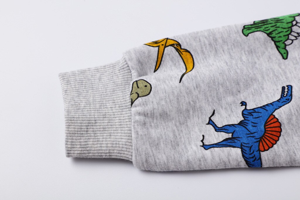 2-7years Autumn Infant Children Kid Boy Cartoon Dinosaur T-shirt Tops Shirts For Little Kids Casual Pullover Sweatshirt#50