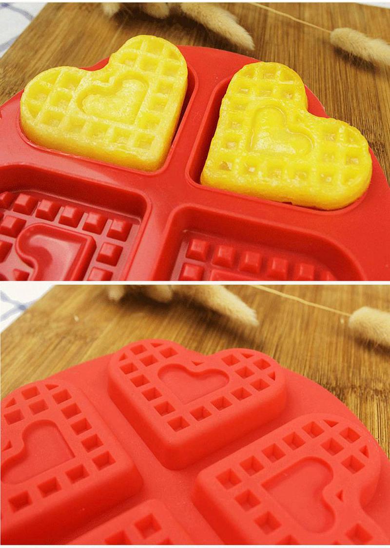 2/1Pc Liefde Vorm Wafel Mallen Non-stick Cakevorm Makers Siliconen Bakvormen Mal Mini Liefde Vorm keuken Koekjes Bakvorm