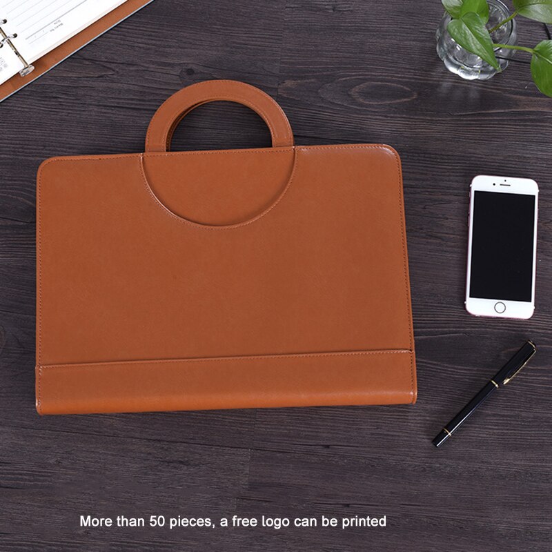 A4 File Folder PU Document Bag Calculator Binder Briefcase Business Contract Storage Manager Portfolio Protable Office Organizer