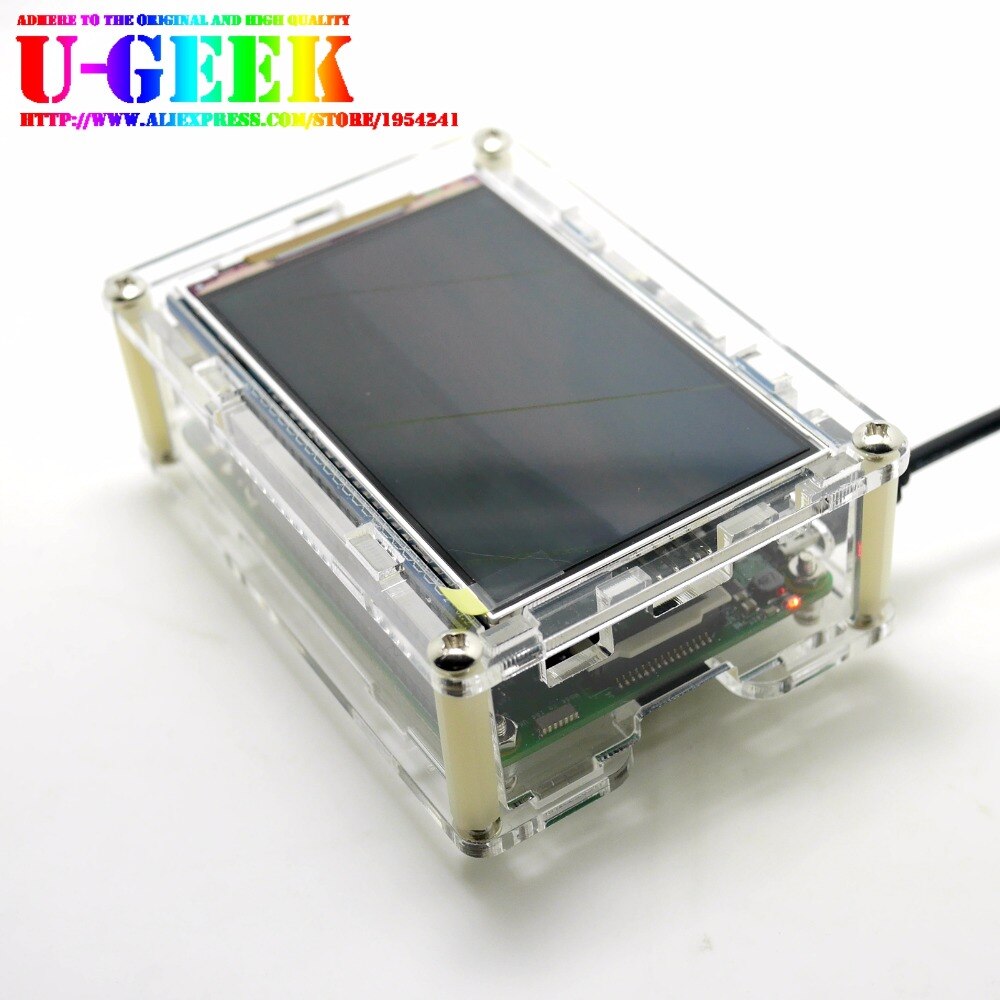 UGEEK Raspberry Pi Acrylic Case/Shell/Case/Enclosure For 3.5 inch 800*480 HD screen Raspberry Pi 3B 2B B+ 3B+