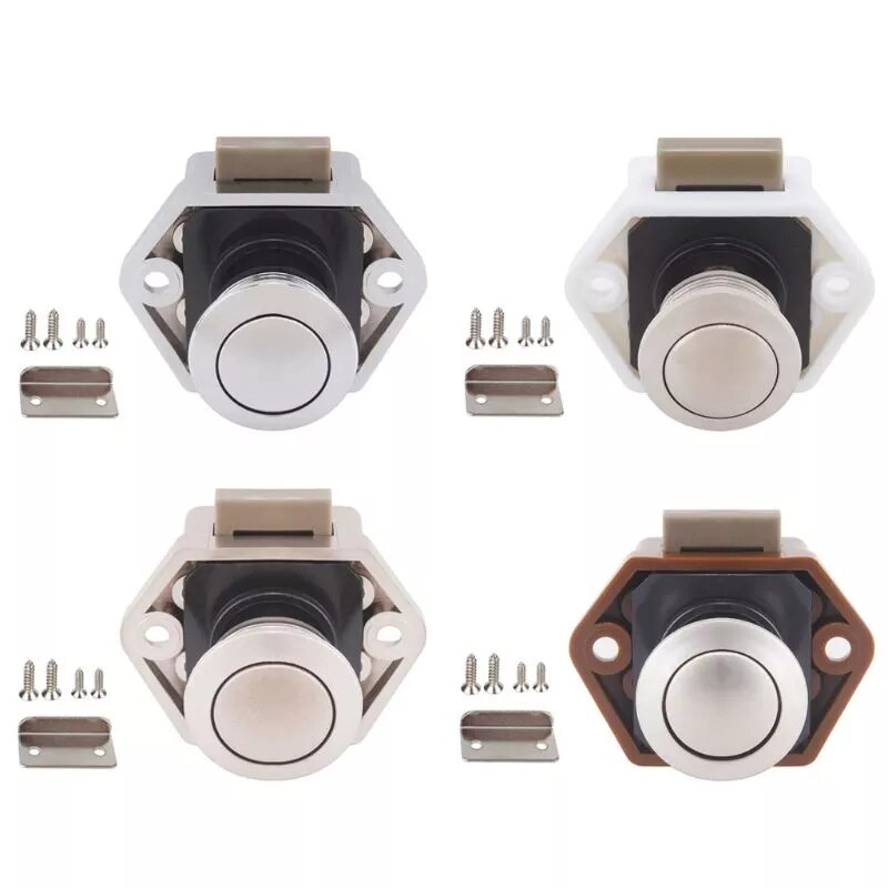Diameter 20Mm Camper Auto Push Lock Rv Caravan Boot Lade Klink Knop Sloten Voor Meubels Hardware