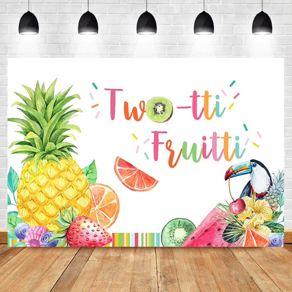 Twotti Frutti Geburtstag Hintergrund Sommer Obst Geburtstag Party Foto Hintergrund Zwei-tti Frutti Mädchen Geburtstag Dekorationen Kulissen