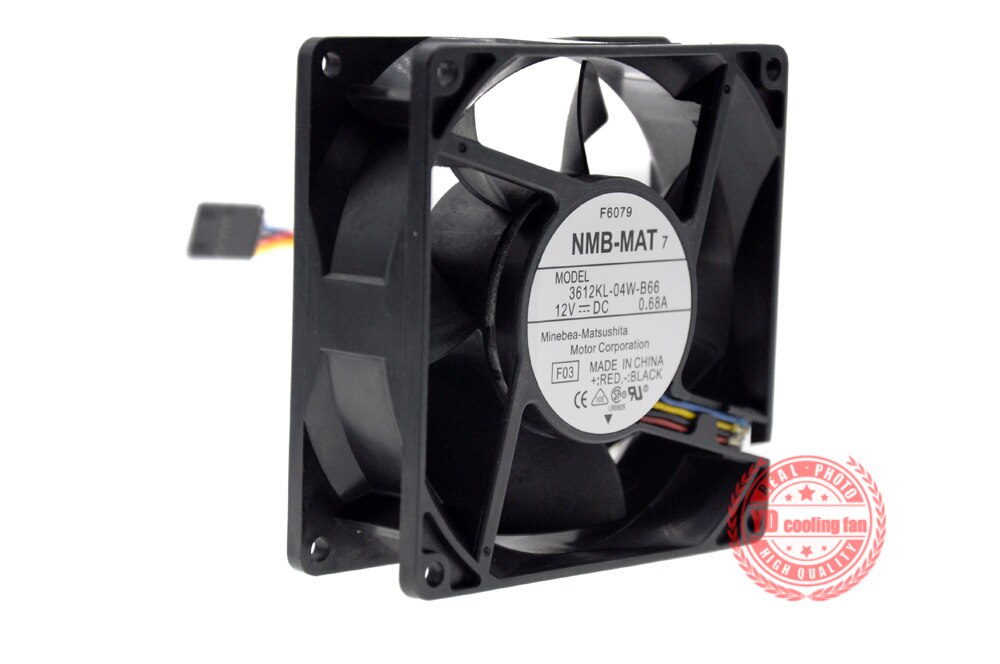 NMB-MAT NMB 3612KL-04W-B66 12V 0.68A 9032 4lines FOR DELL server ATX cooling fan