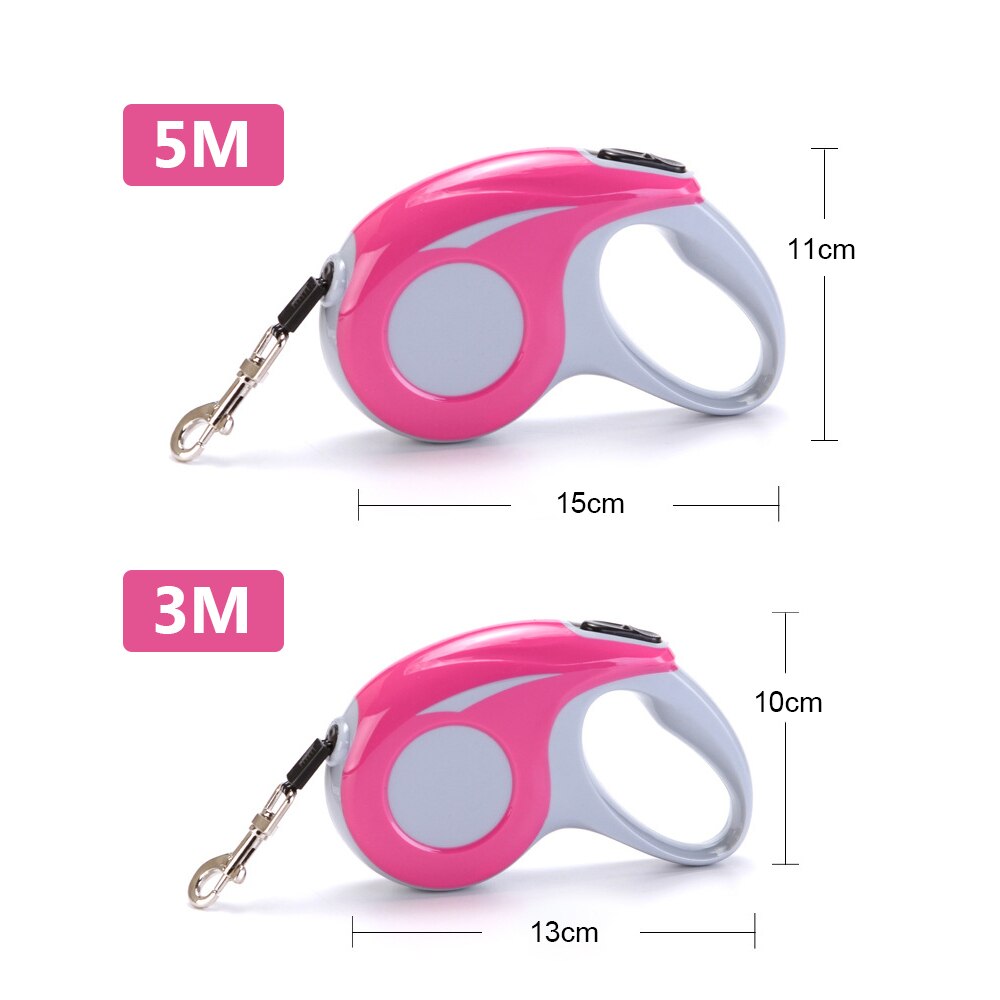 3/5M Retractable Dog Leash Automatic Flexible Durable Dog Leash Pet Dogs Cat Traction Rope Leashes Tool For Small Medium Dog