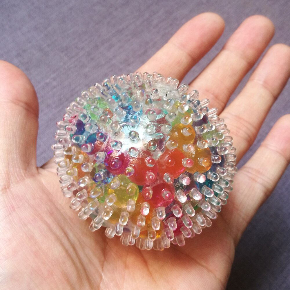 Fun Water Kraal Gel Anti Stress Spiky Ball Fidget Zintuiglijke Speelgoed Autisme Antistress Squeeze Squish Speelgoed Voor Kinderen