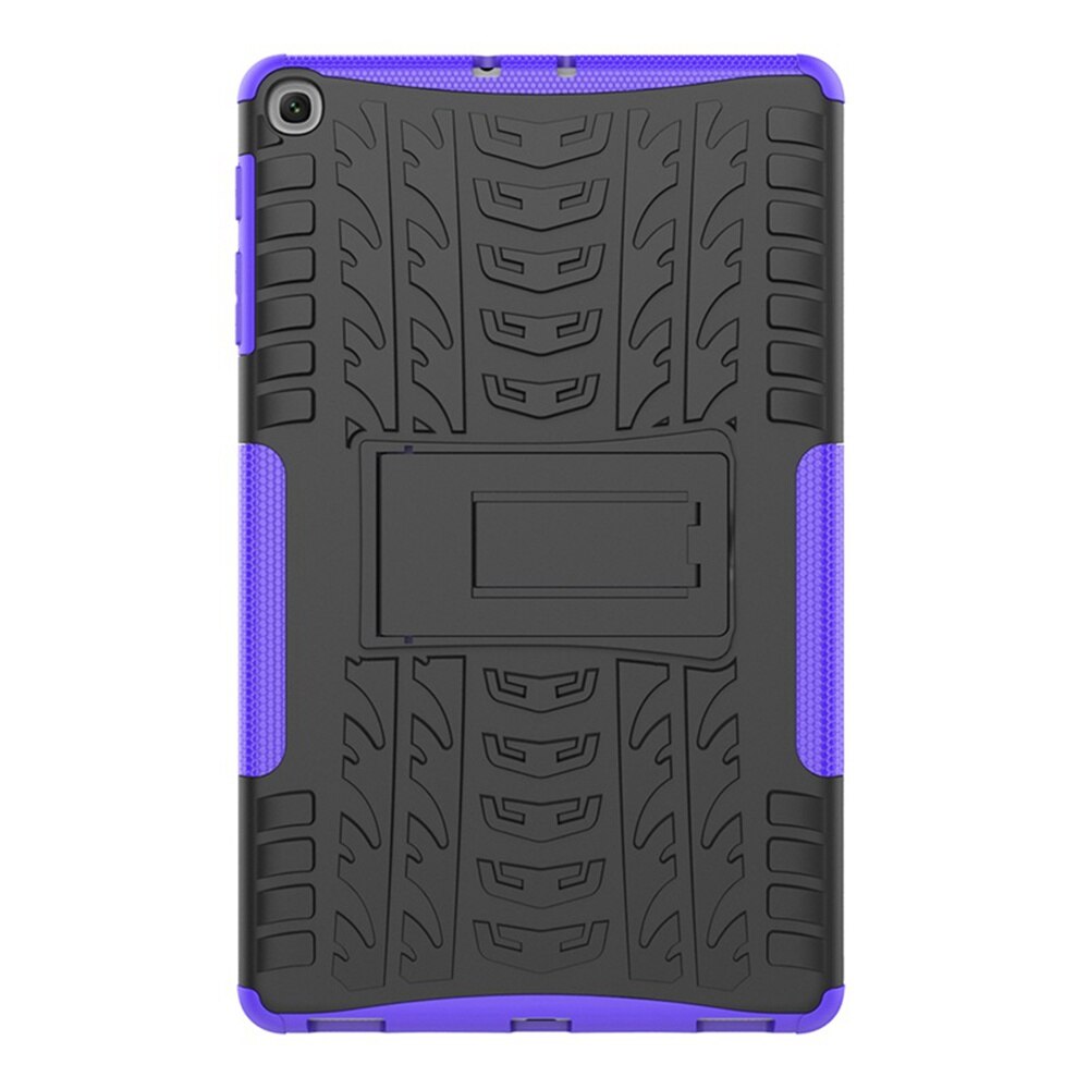 Funda Armor para Samsung T510 Tab A , funda de SM-T515 de 10,1 pulgadas para galaxy sm-T510, Tablet de TPU + PC, funda con soporte: Morado