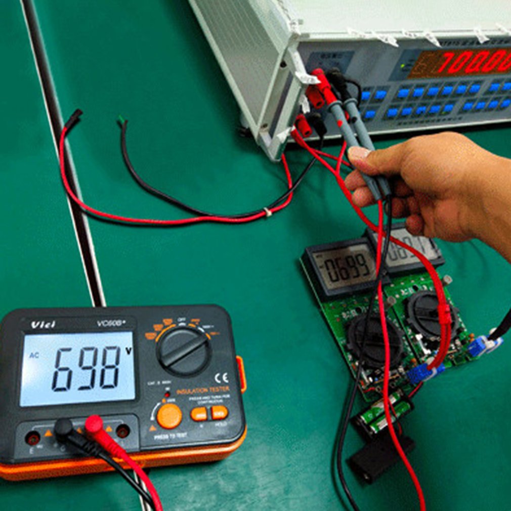 VC60B + Insulation Resistance Tester 250V 500V 1000V Digital Megohmmeter Digital Tester MegOhm Meter