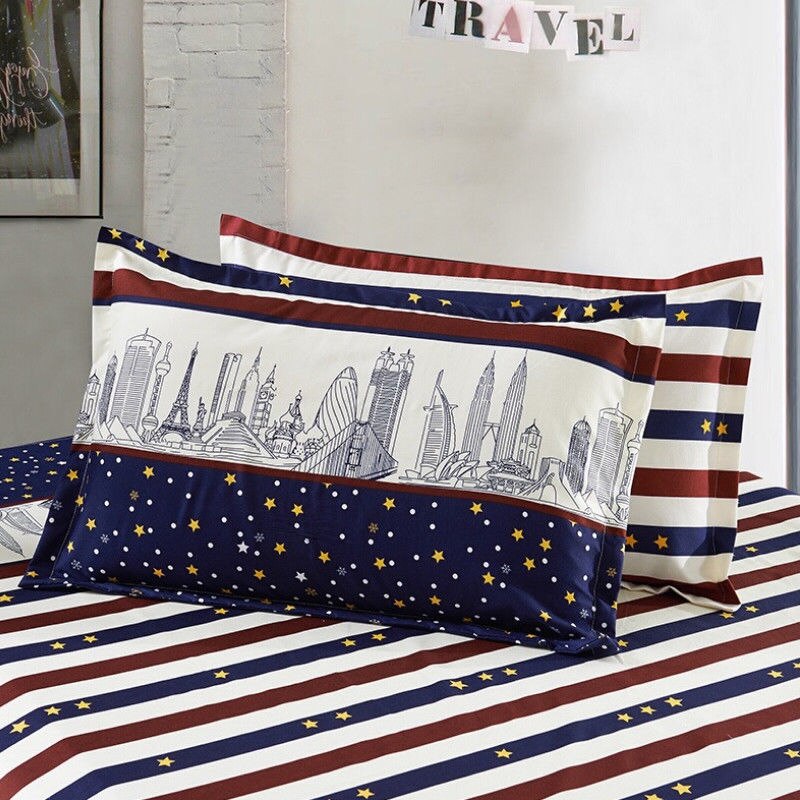 Soft Comfortable Fitted Sheet Floral Printed Bed Sheet Cover Home Textile