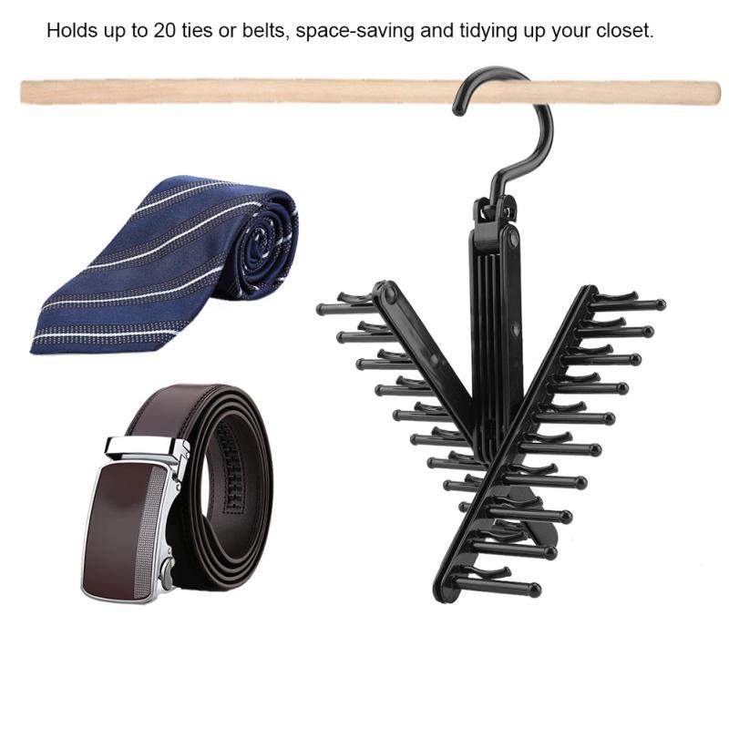 Colgador de corbata ajustable, estante giratorio de almacenamiento para corbata, cinturón, bufanda, corbatas, organizador multifuncional