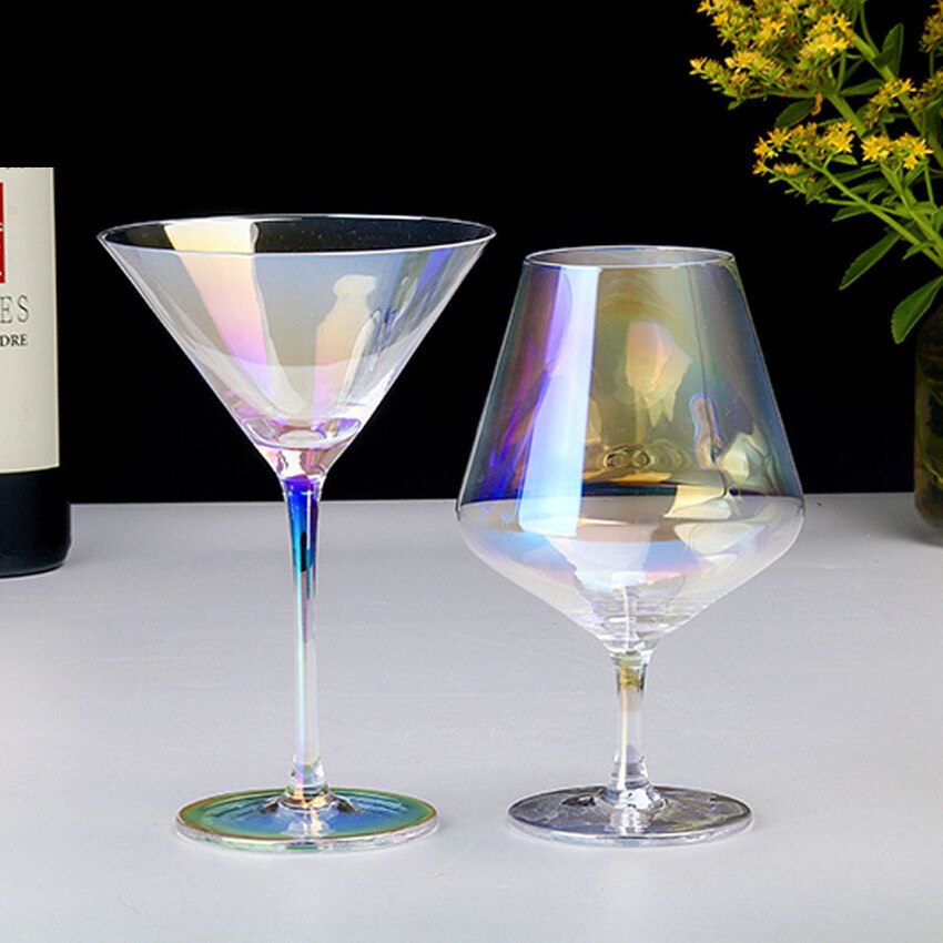 Lead free crystal glass cup handmade rainbow cup Cocktail glasses wine glass champagne glasses wedding glasses home decoration