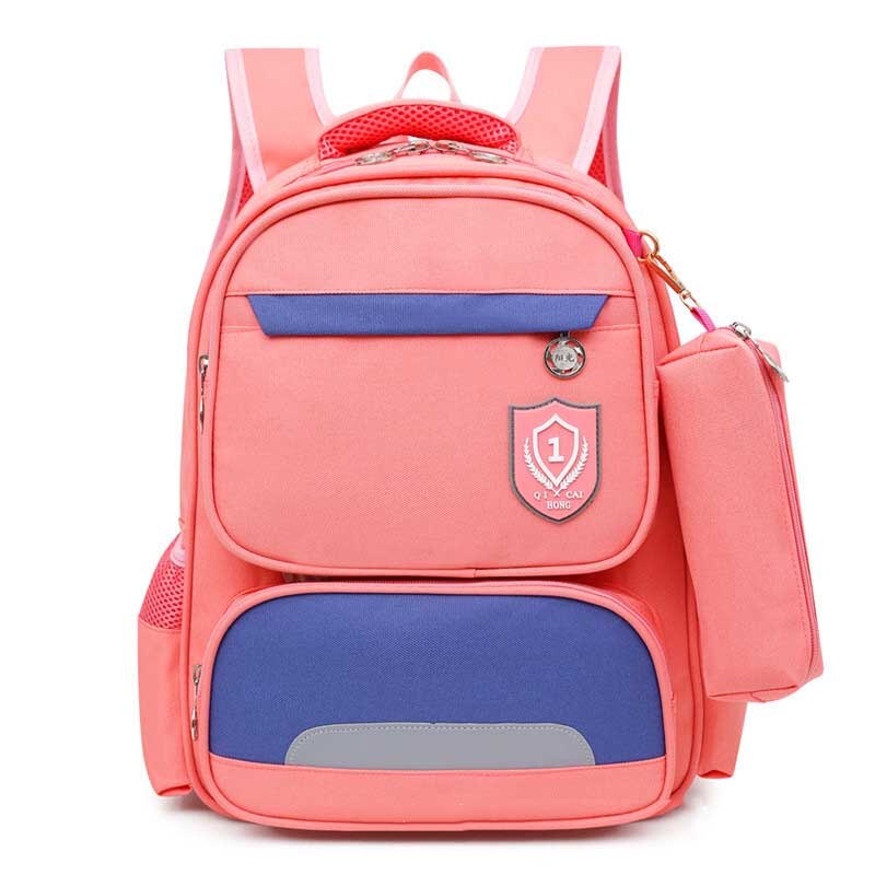 Crianças sacos de escola faixa reflexiva crianças mochila em primária mochila para meninas meninos mochilas à prova dwaterproof água infantil: watermelon pink