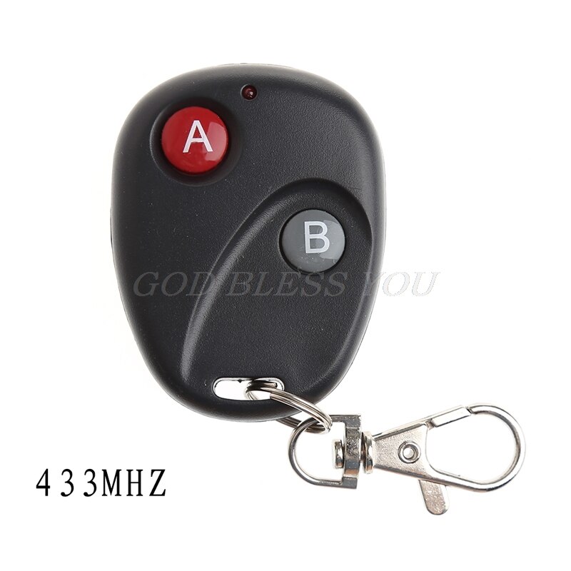 A&B Key DC12V Gate RF Wireless Remote Control Garage Door Transmitter 433MHz