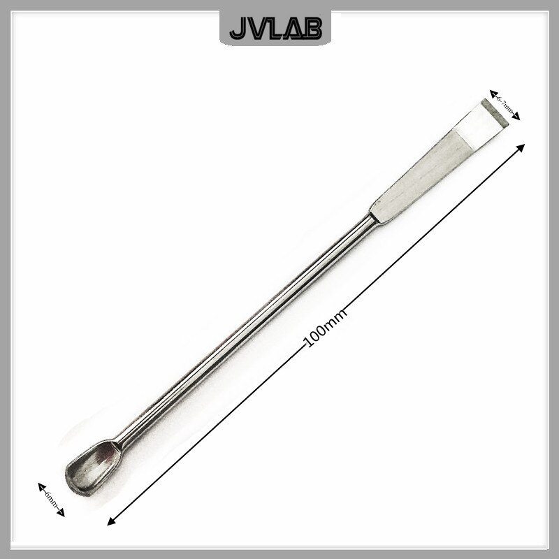 Cuchara raspadora de Micro medicamentos, espátula de acero inoxidable, pala de longitud de 100mm, cuchara para medicina con traza SUS, 10 cm/PK