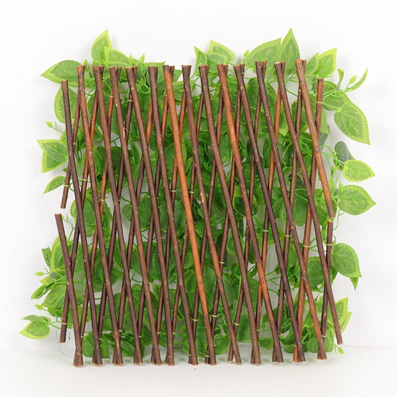 Garden Expandable Fence Privacy Screen for Balcony Patio Outdoor Decorative Faux Ivy Fencing Panel Artificial Hedges