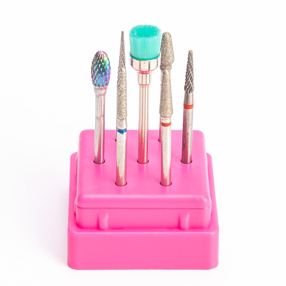 Dmoley-limas para manicura, Portabrocas, 3 colores, soporte de caja, organizador de cajas contenedor