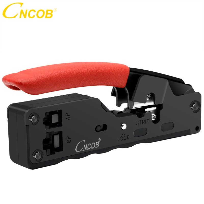 CNCOB Kabel Crimper 8P8C/RJ45 6P6C/RJ12 6P4C/RJ11 Netwerk kabel/telefoonlijn connector krimptang strippen/trimmen