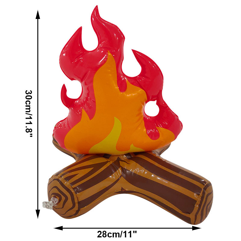 Feu de camp gonflable en PVC, flamme artificielle, accessoire de Camping, décorations de fête de feu de camp, camion de pompier, fournitures de fête d'anniversaire: LASER