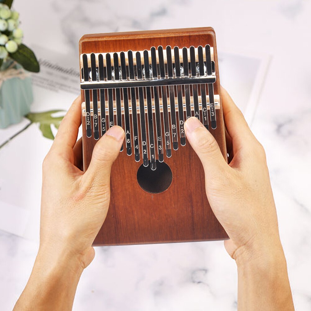 17 touches Kalimba pouce Piano bois Mbira corps Instruments de musique avec livre d'apprentissage Kalimba Piano de noël