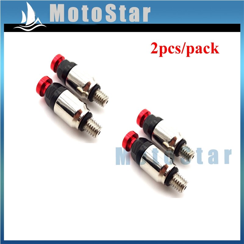 2x affjedret forgaffel rød 5 x 0.8mm udluftningsventiler til mini motocross motard pit dirt trail motorcykel motorcykel