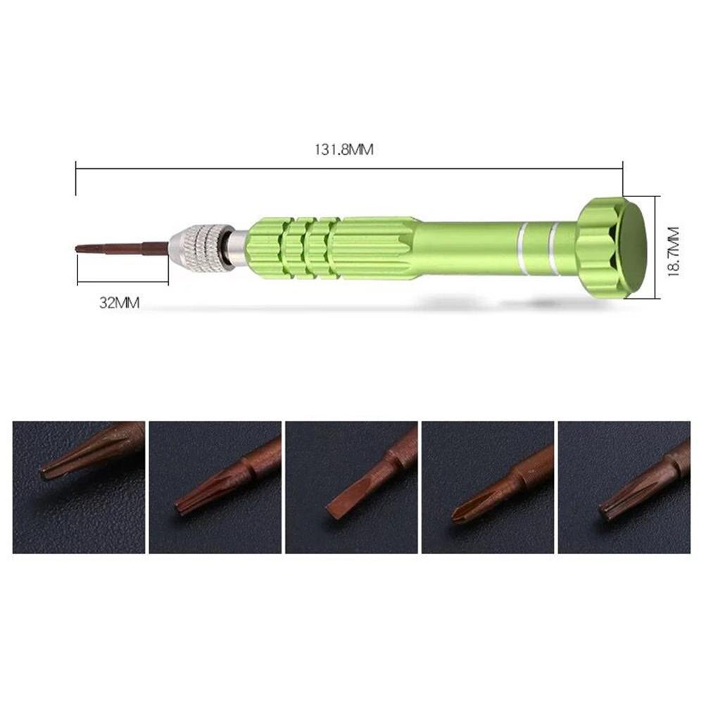 5in1 précision Torx tournevis téléphone portable Kit d'outils de réparation pour téléphone portable téléphone portable électronique PC montre Kit d'outils de réparation