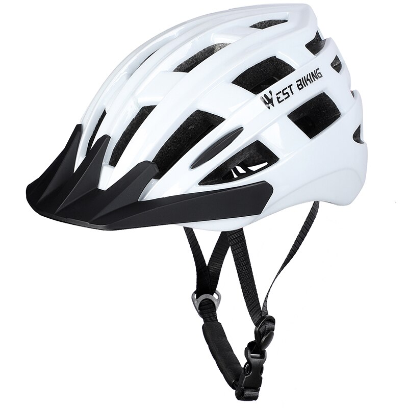 WEST BIKING Cycling Helmet Ultralight Adjustable Safety Cap MTB Mountain Road Bicycle Electric Bike MTB Men Women Helmet: White / L 57-61cm