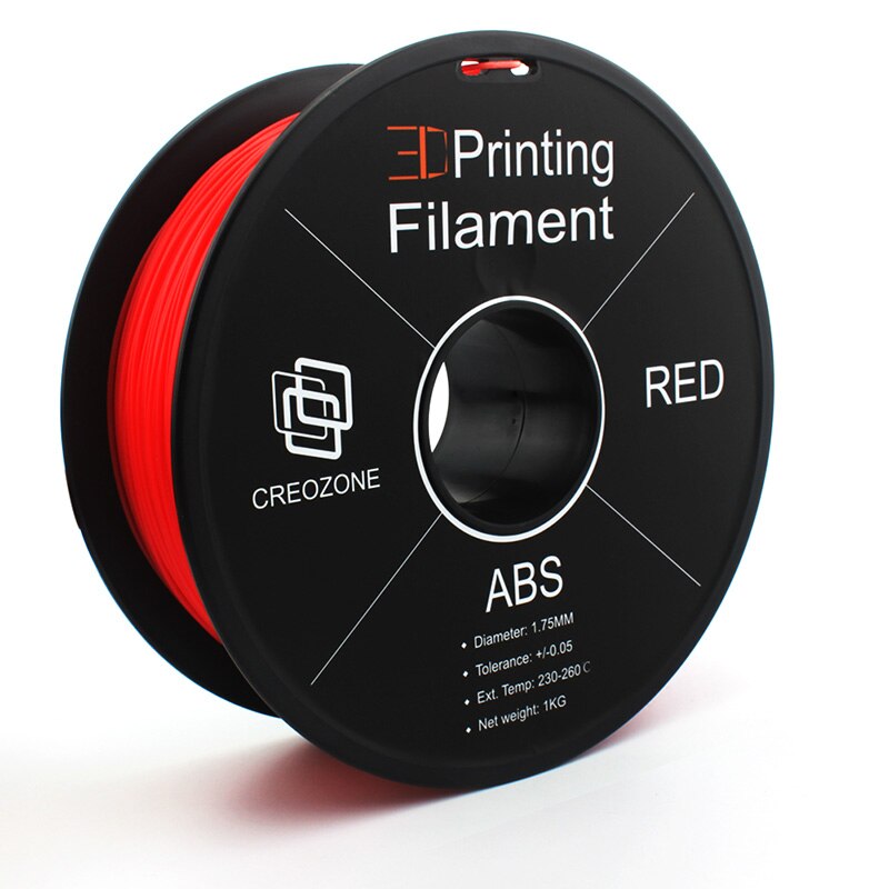 Creozone abs-kunststof voor 3d printers abs-filament 1.75 1kg 2.20 lbs 3d printerfilament 3d printmaterialen: Rood