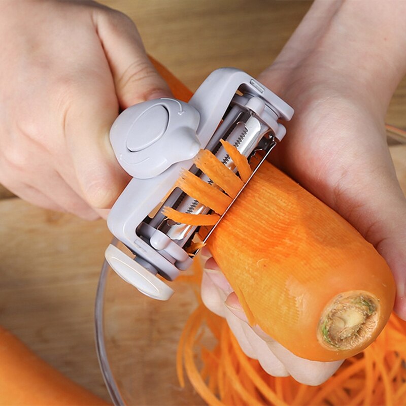 Gloednieuwe Multifunctionele Dunschiller 360 Graden Roterende Dunschiller Cutter Meloen Schaafmachine Rasp Keuken Gadget