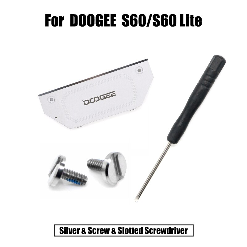 100% nowy oryginalny Doogee S60/S60 Lite obudowa tylna pokrywa baterii pokrywa karty Sim dekoracyjne śrubin naprawa części zamiennych