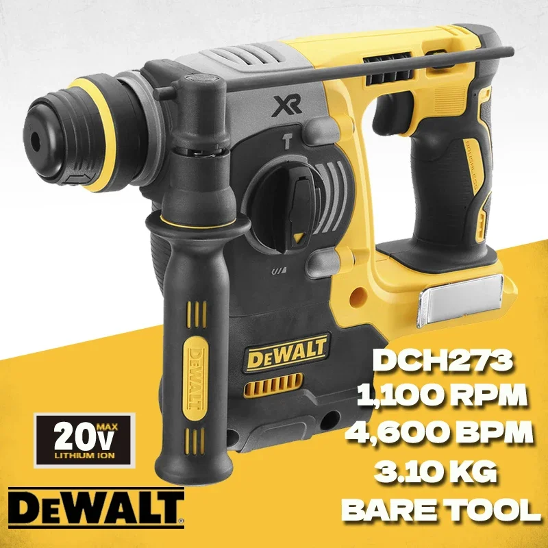 Dewalt Rechargeable Rotary Hammer drill Cordless 2 Modes SDS-Plus Corded Demolition Chipping Metal Concrete Breaker Jackhammer