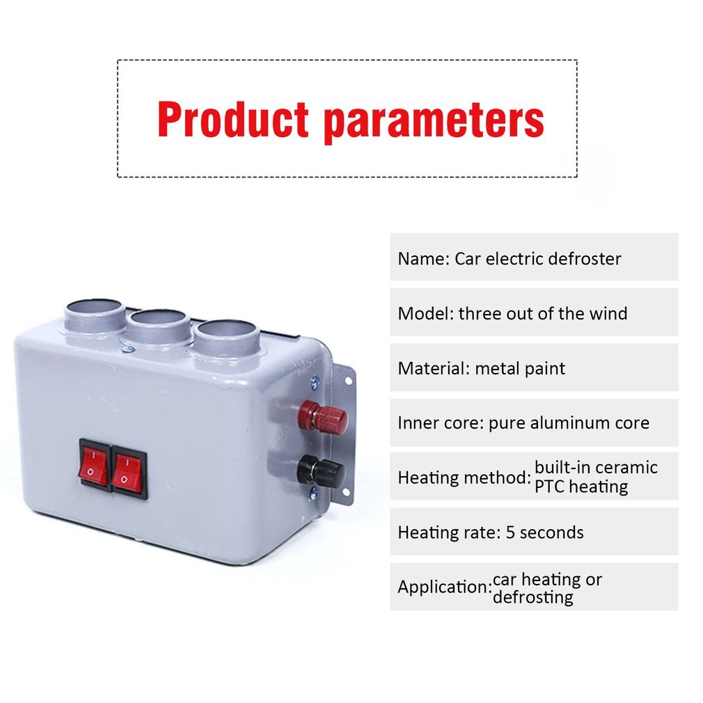 Auto elektrische verwarming ontdooier ontwaseming voorruit energiebesparende verwarming 12v ontdooien ontwasemen geluidsarme ventilatorkachel cn (oorsprong)
