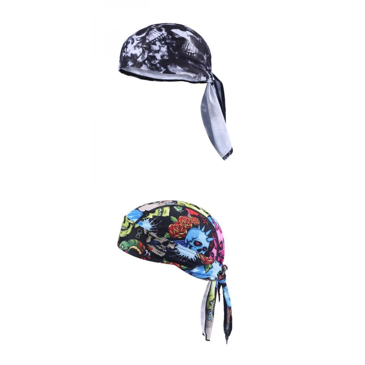 Sombrero de pañuelo para motocicleta, bufanda, Calavera, y EO06 EO01, 2 unidades