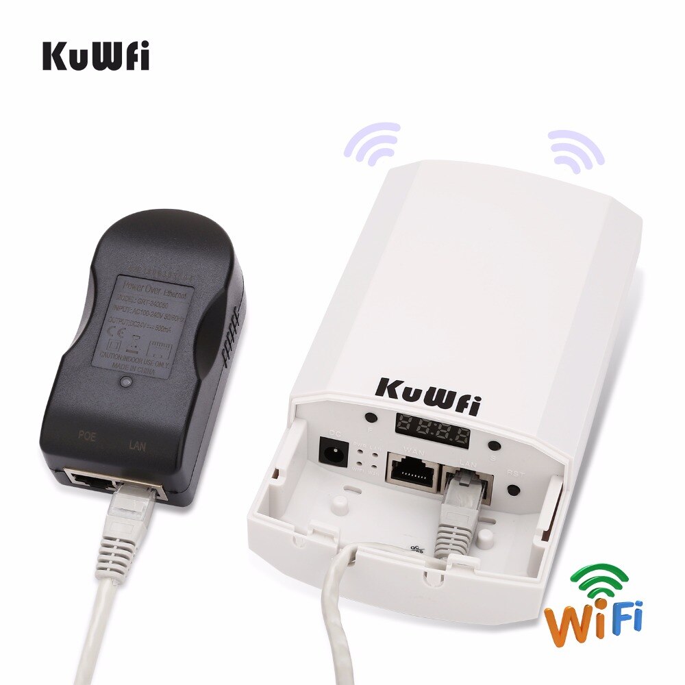 1km 2pc 2.4ghz 300mbps p2p ao ar livre sem fio cpe ponte roteador suporta wds função sem configuração com display led