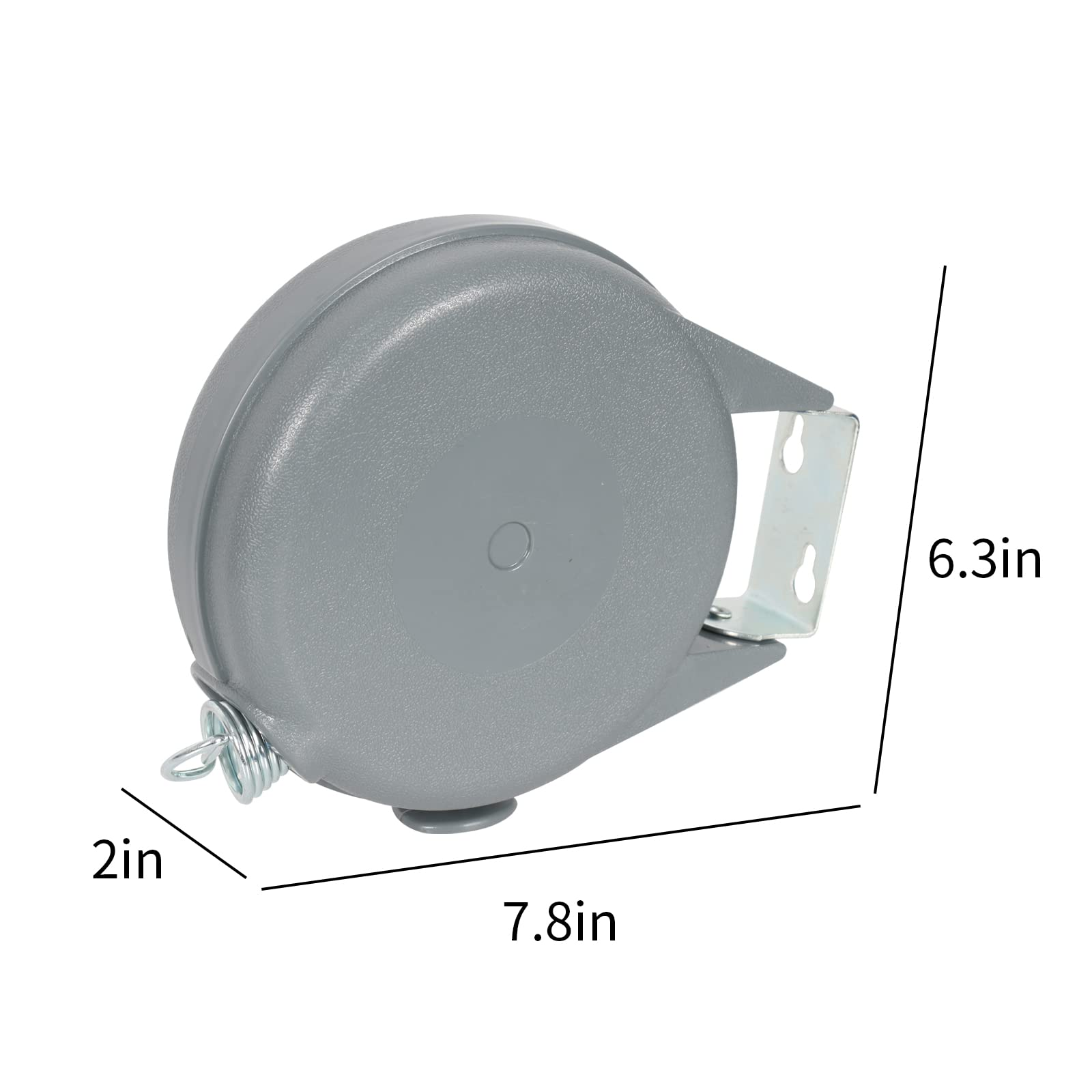 Retractable Clothesline - Portable Heavy Duty Indoor Outdoor Clothesline - 39ft PVC Retractable Single Wire Heavy Duty Wall Moun: GRAY