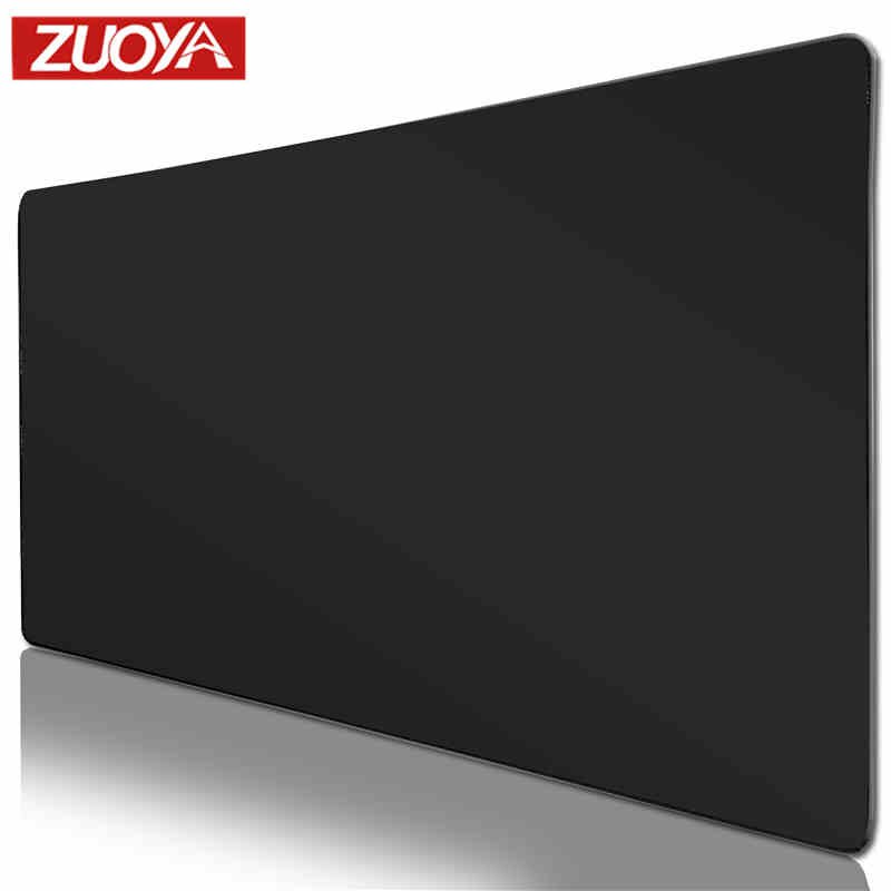 ZUOYA Extra Large Mouse Pad Old World Map Gaming Mousepad Anti-slip Natural Rubber with Locking Edge Gaming Mouse Mat: All Black / 700X300mm