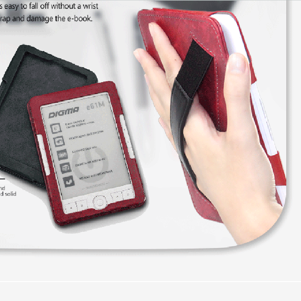 Newest Handle Case for Digma e61 r61 r60 r62 r67 e63 r63 ereader glove leather cover for sample reading digma e60 nice pouch